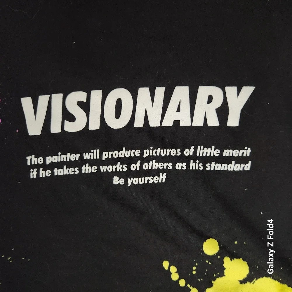 Fresh Laundry Boys Visionary Paint Splatter Graphic Tee Black Size Large